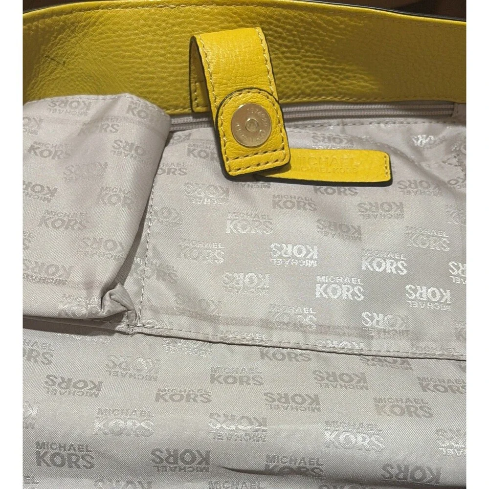 Michael Kors Hamilton Tote Bag, Iconic Yellow W Gold Hardware Satchel Large Tote
